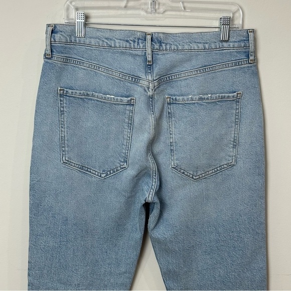 Agolde Riley Crop High Rise Straight Jeans in Bitter - Picture 8 of 15